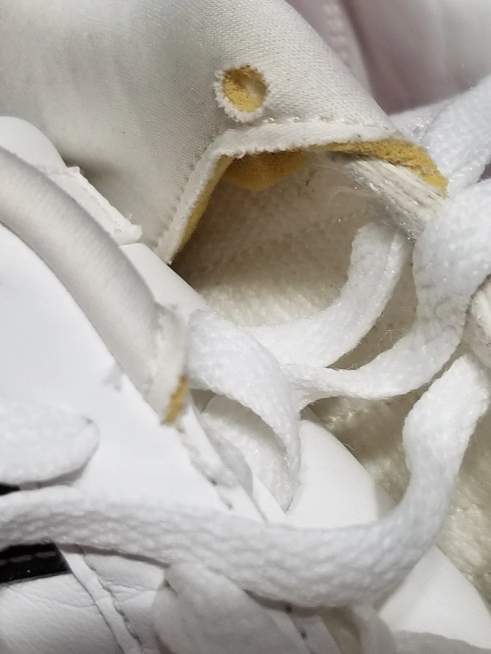 Adidas Adult Size 6 White Neo Baseline Sneakers with Black Three-Stripes